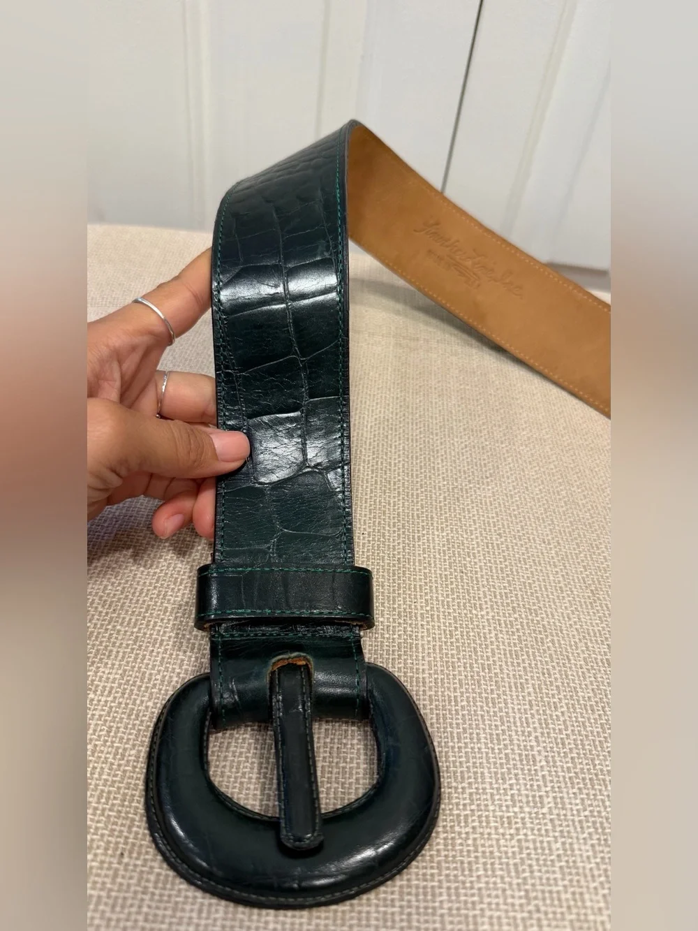 Vintage Another Line Green Belt Made In USA Size S Women’s